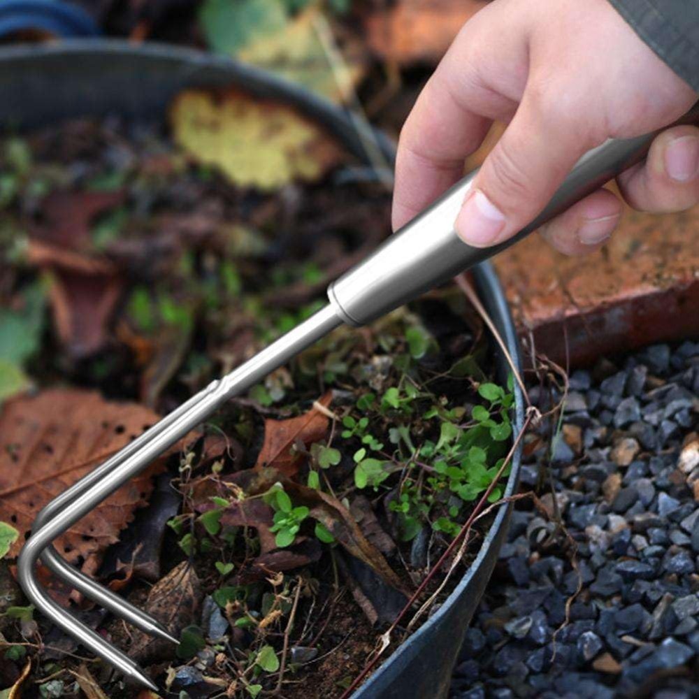 Gardening Tools Hoe - Stainless Steel Weed Puller 2-7 Teeth