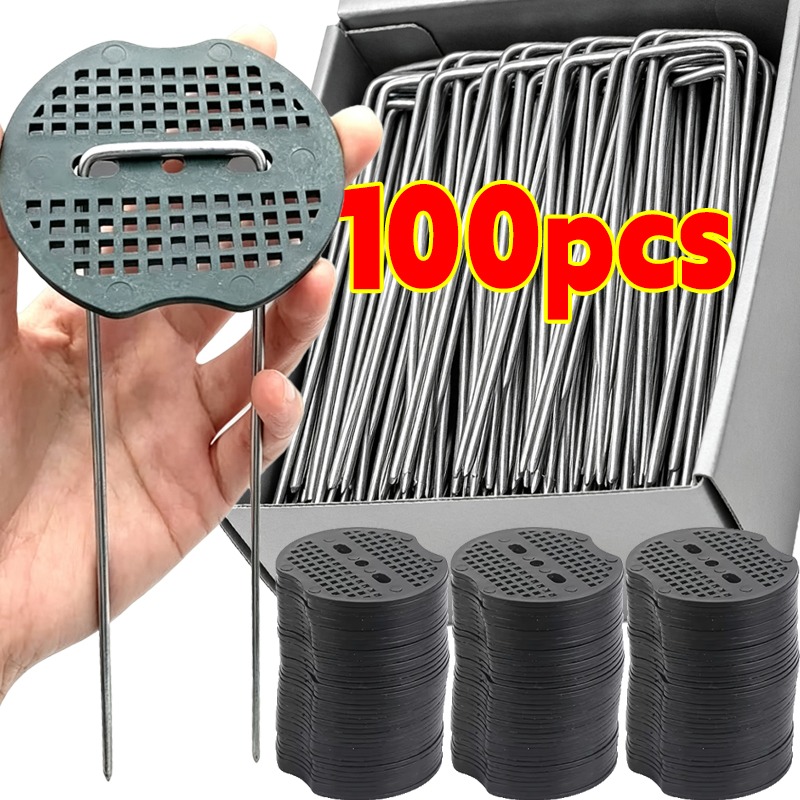 Gardening Tools Types - U-type Garden Staples Plastic Gasket Heavy