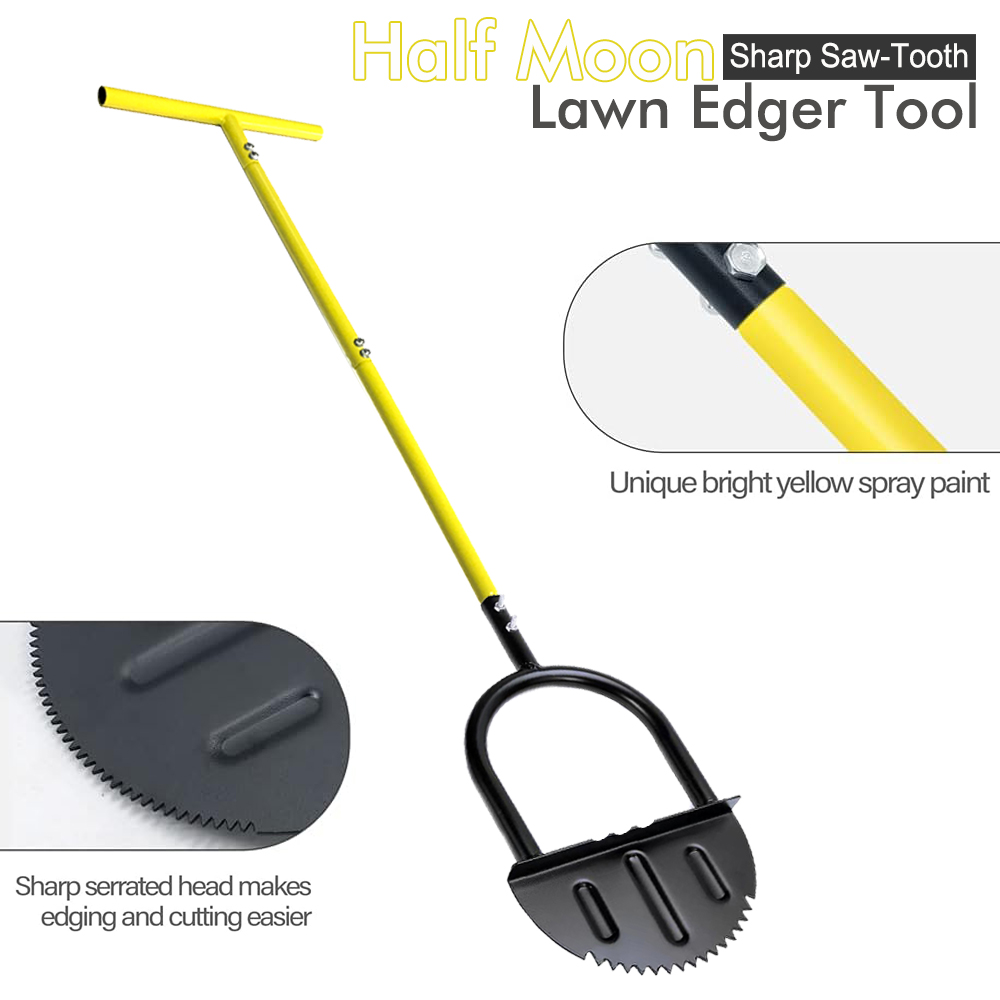 Gardening Tools Grass Cutter - Half Moon Lawn Edger with Long