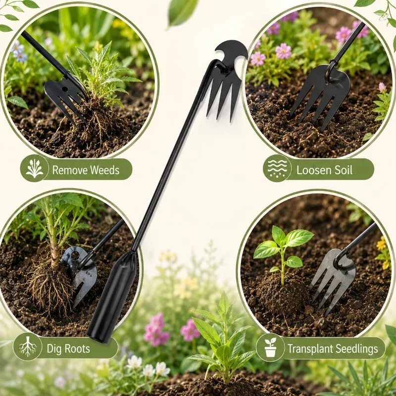2 in 1 Garden Rake Manual Seed - Gardening Tools Hoe ulasan dan harga