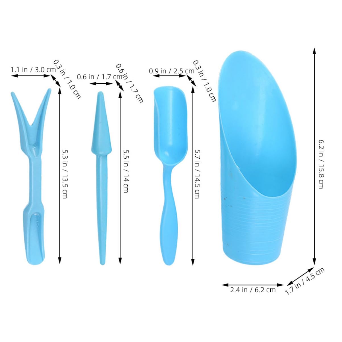 4pcs/set, Plastic Durable Buck - Gardening Tools Hoe ulasan dan harga