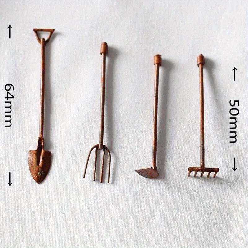 4Pcs/Pack Miniature Garden Too - Gardening Tools Toys ulasan dan harga