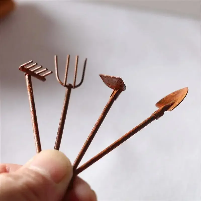 4Pcs/Pack Miniature Garden Too - Gardening Tools Toys ulasan dan harga