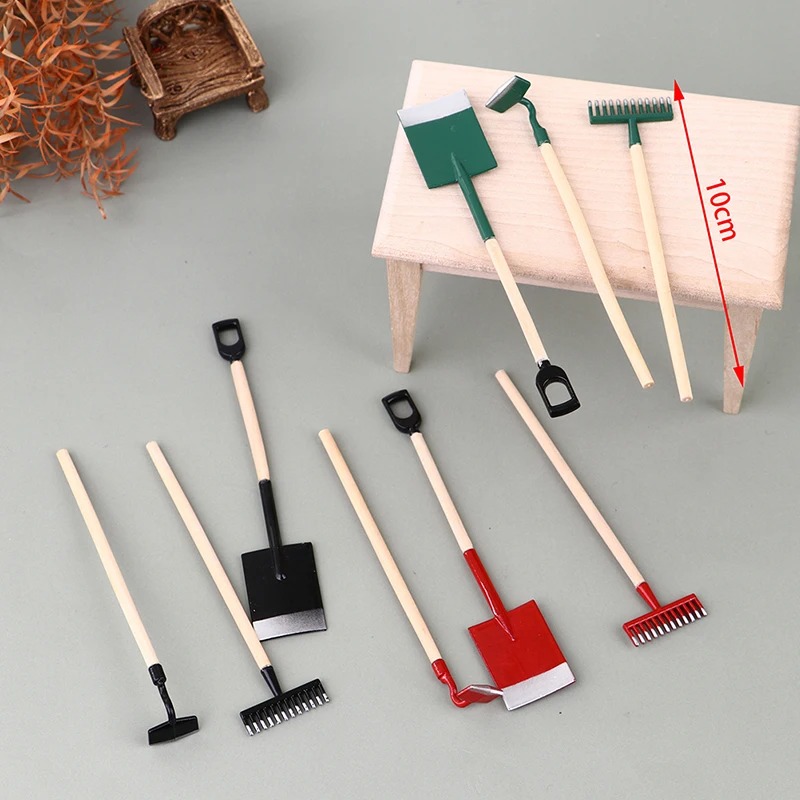 3Pcs 1:12 Dollhouse Miniatures - Gardening Tools Toys ulasan dan harga