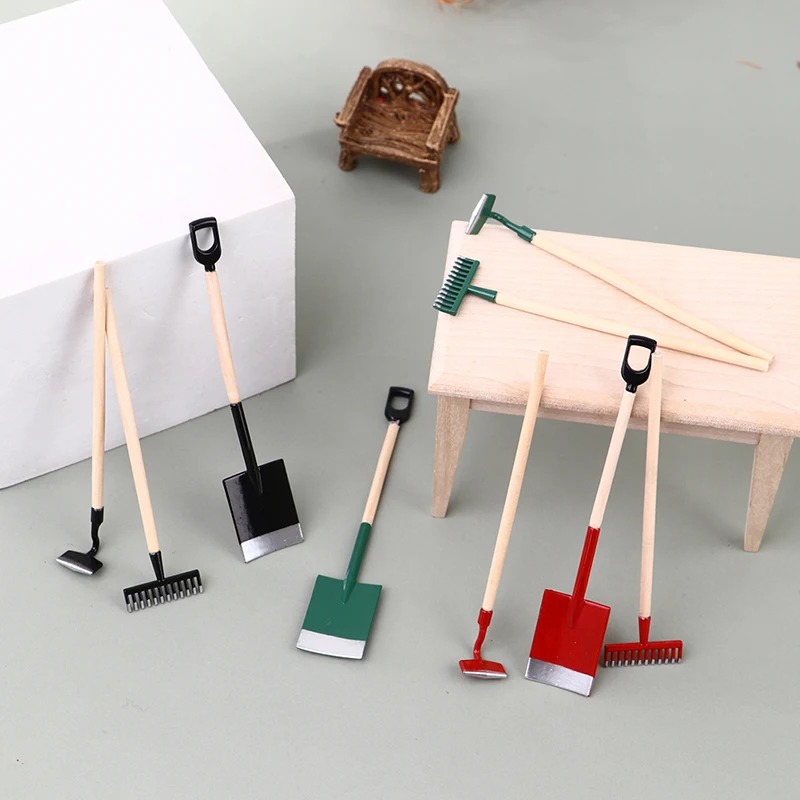 3Pcs 1:12 Dollhouse Miniatures - Gardening Tools Toys ulasan dan harga