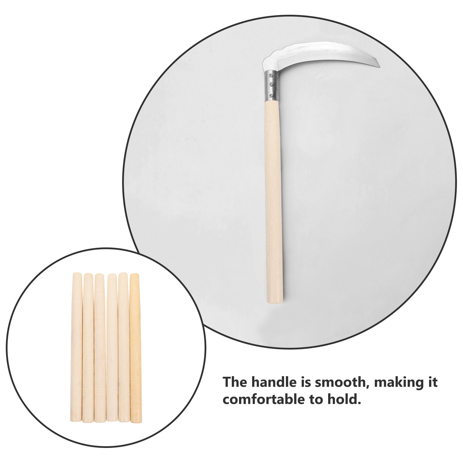6Pcs Long Wooden Handle Set Fa - Gardening Tools Hoe ulasan dan harga