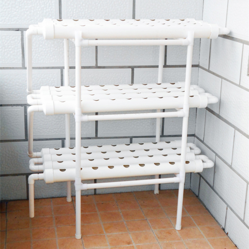 3 Tier PVC Pipe Hydroponics Gr - Hydroponic System ulasan dan harga