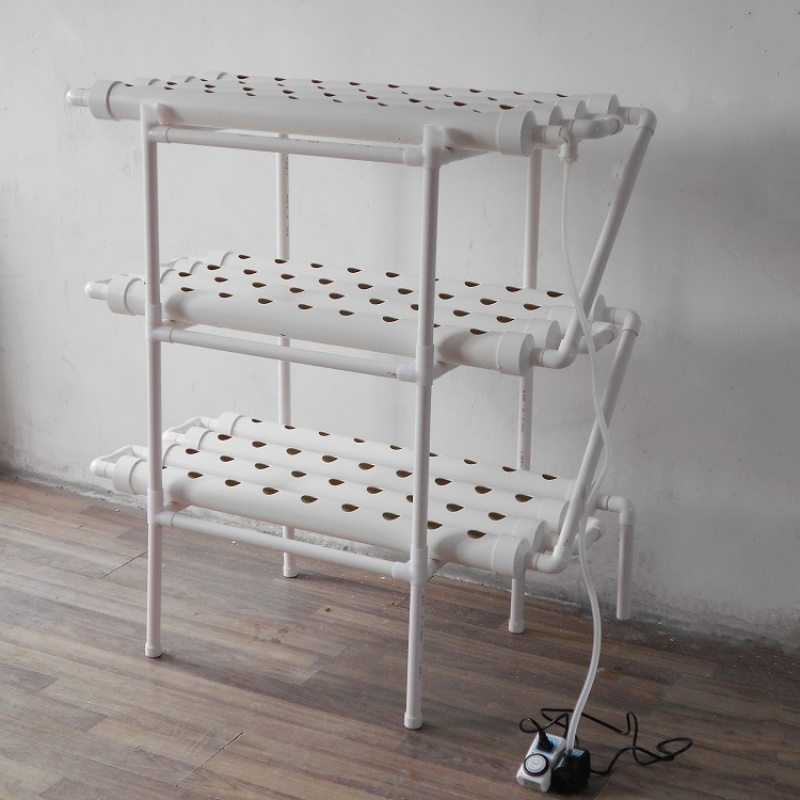 3 Tier PVC Pipe Hydroponics Gr - Hydroponic System ulasan dan harga