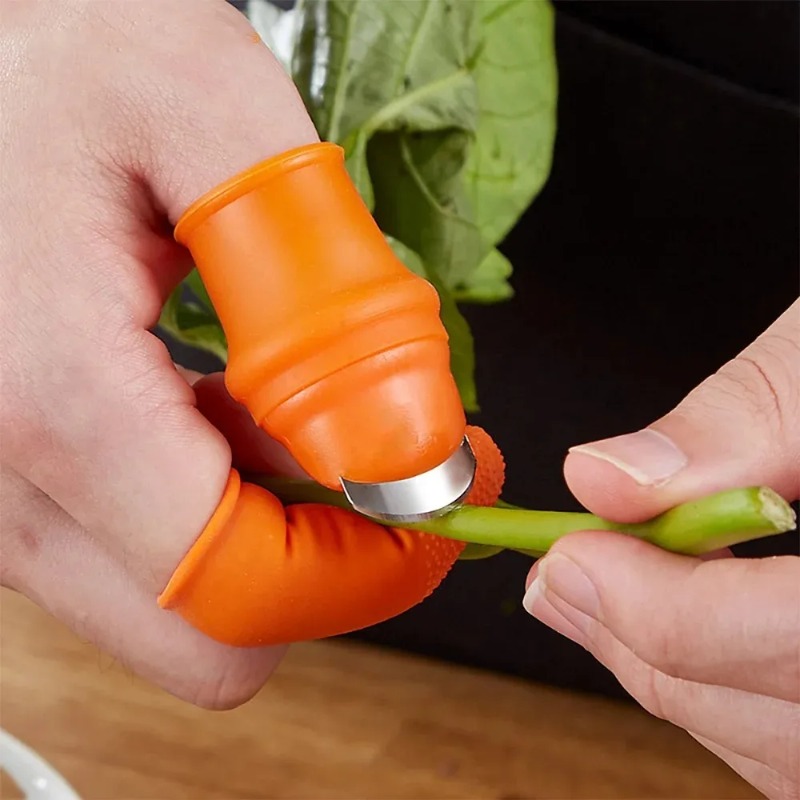 6pcs Finger Protector Silicone - Harvest Knife Garden ulasan dan harga