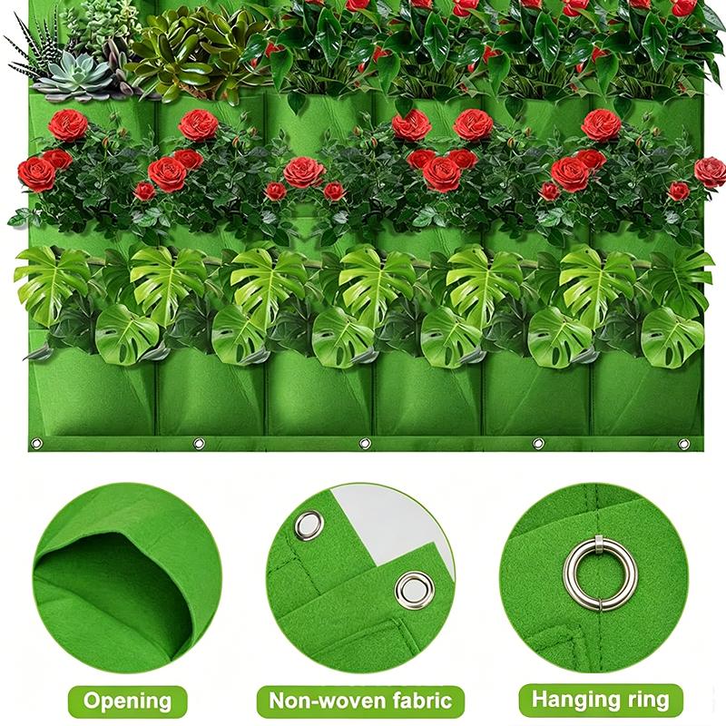Wall Hanging Pockets Planting  - Vertical Wall Planter ulasan dan harga