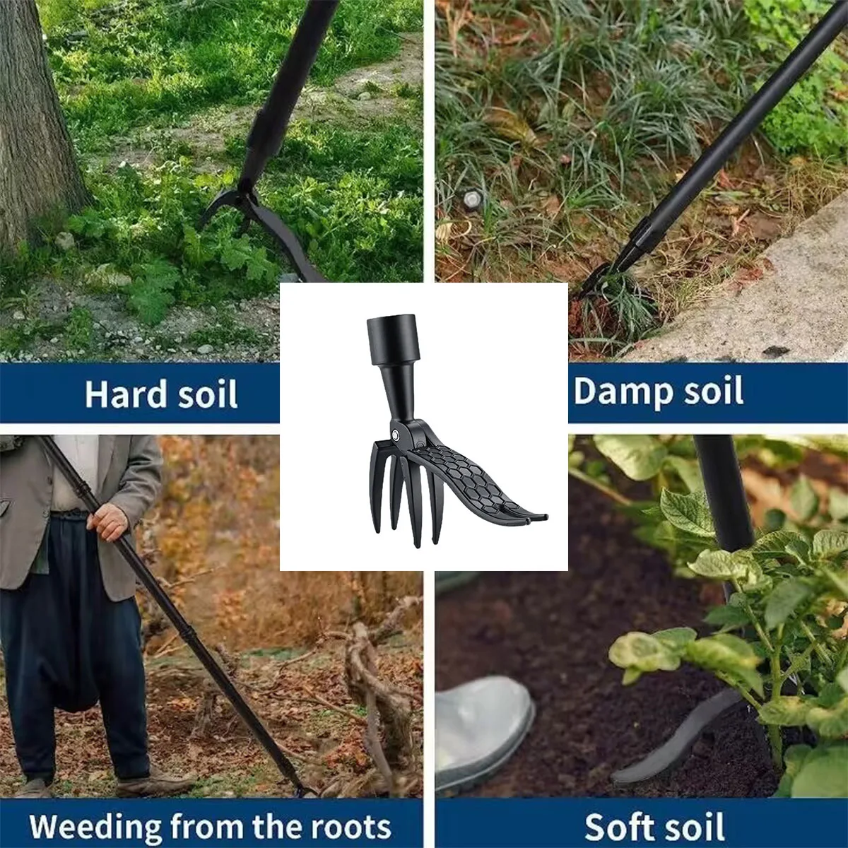 Stand Up Weed Puller Claw Tool - Gardening Tools Hoe ulasan dan harga