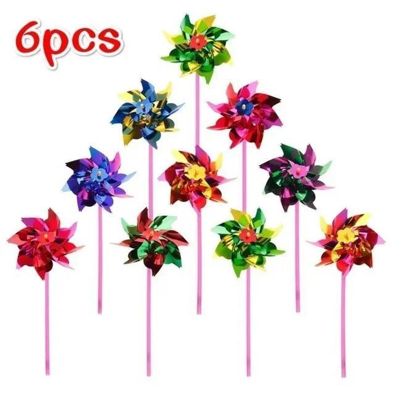 6Pcs Plastic Windmill Pinwheel - Gardening Tools Toys ulasan dan harga