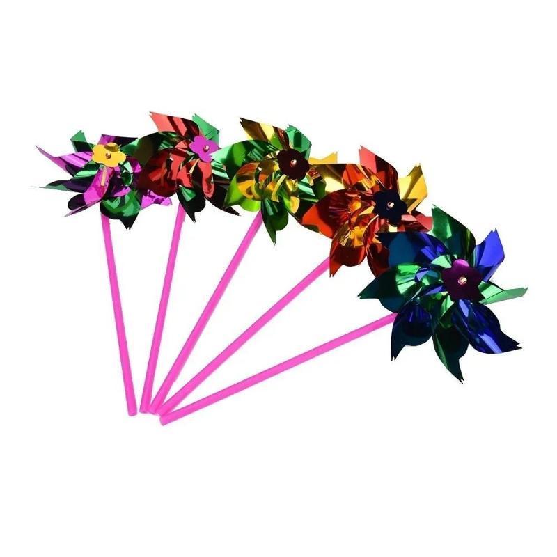 6Pcs Plastic Windmill Pinwheel - Gardening Tools Toys ulasan dan harga