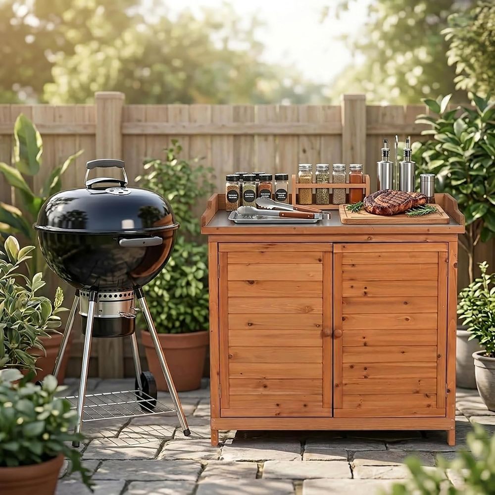 Outdoor Patio Wooden Storage C - Gardening Tools Toolstation ulasan dan harga