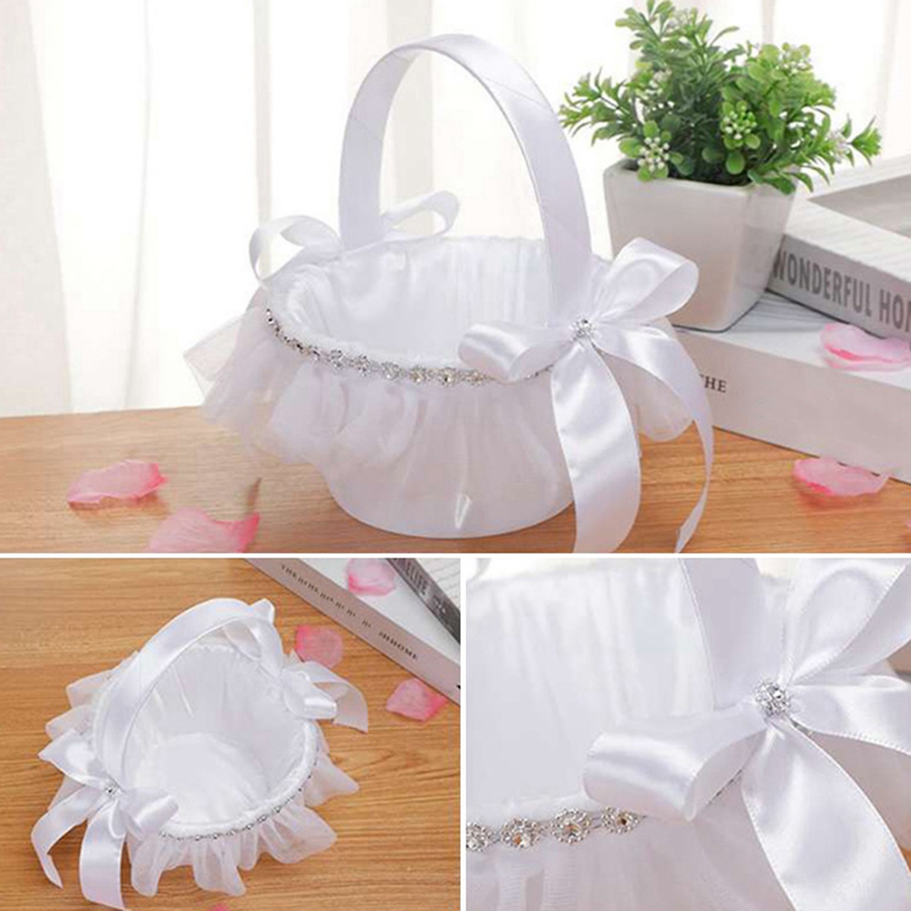 Wedding Baskets White Flower G - Gardening Tools Girls ulasan dan harga