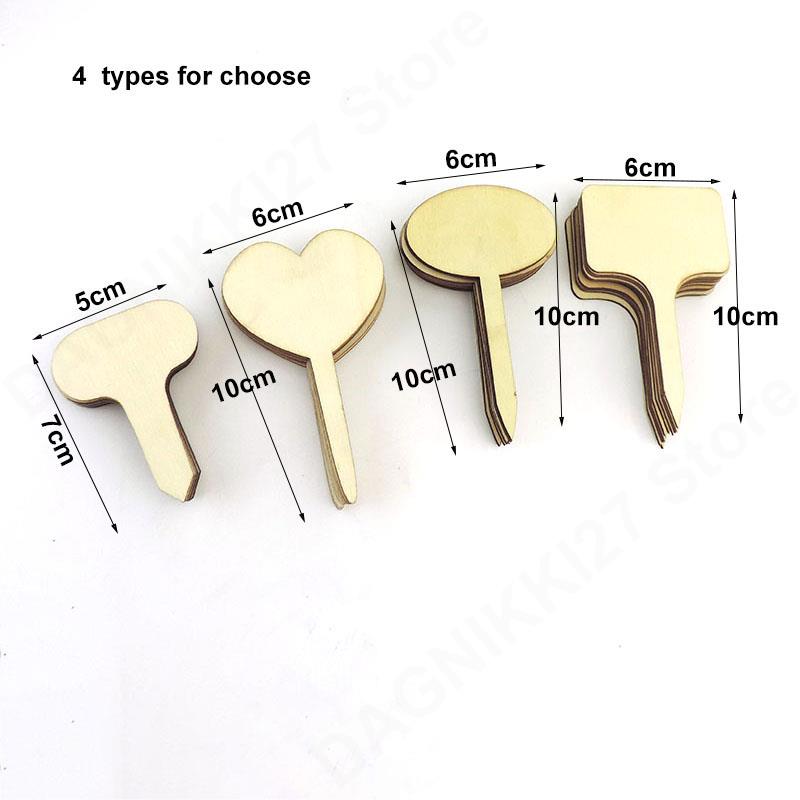 10x T-Type Wooden Plant Labels - Gardening Tools Types ulasan dan harga