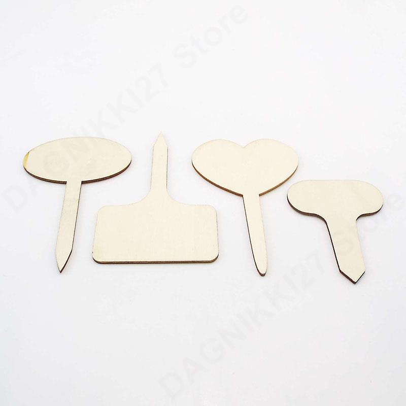 10x T-Type Wooden Plant Labels - Gardening Tools Types ulasan dan harga