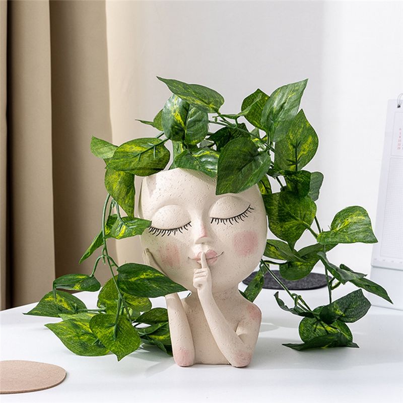 REST Girls Face Head Vases Flo - Gardening Tools Girls ulasan dan harga