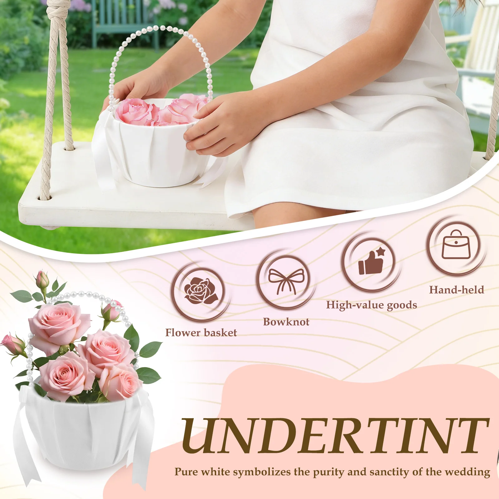 2Pcs Wedding Flower Girl Baske - Gardening Tools Girls ulasan dan harga