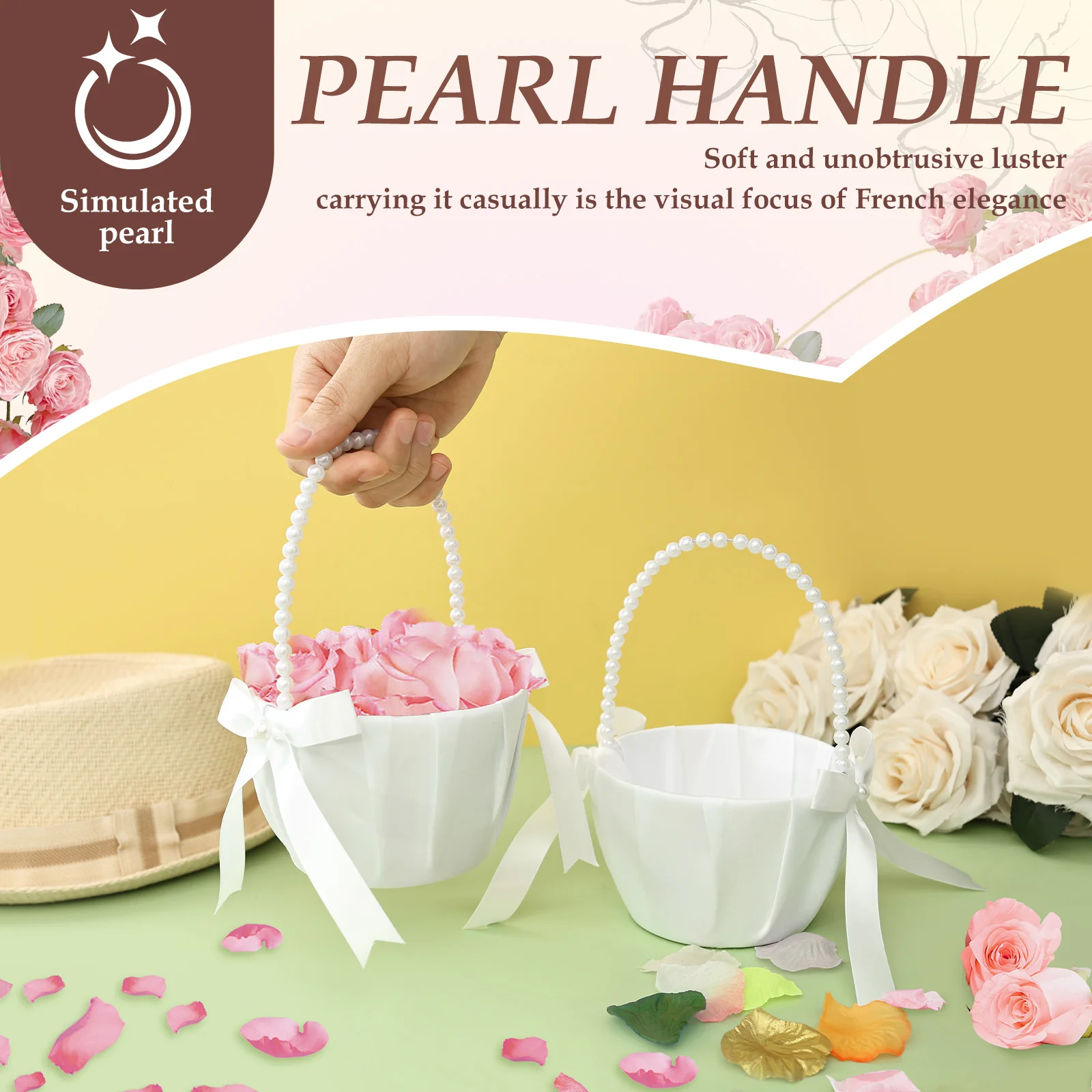 2Pcs Wedding Flower Girl Baske - Gardening Tools Girls ulasan dan harga