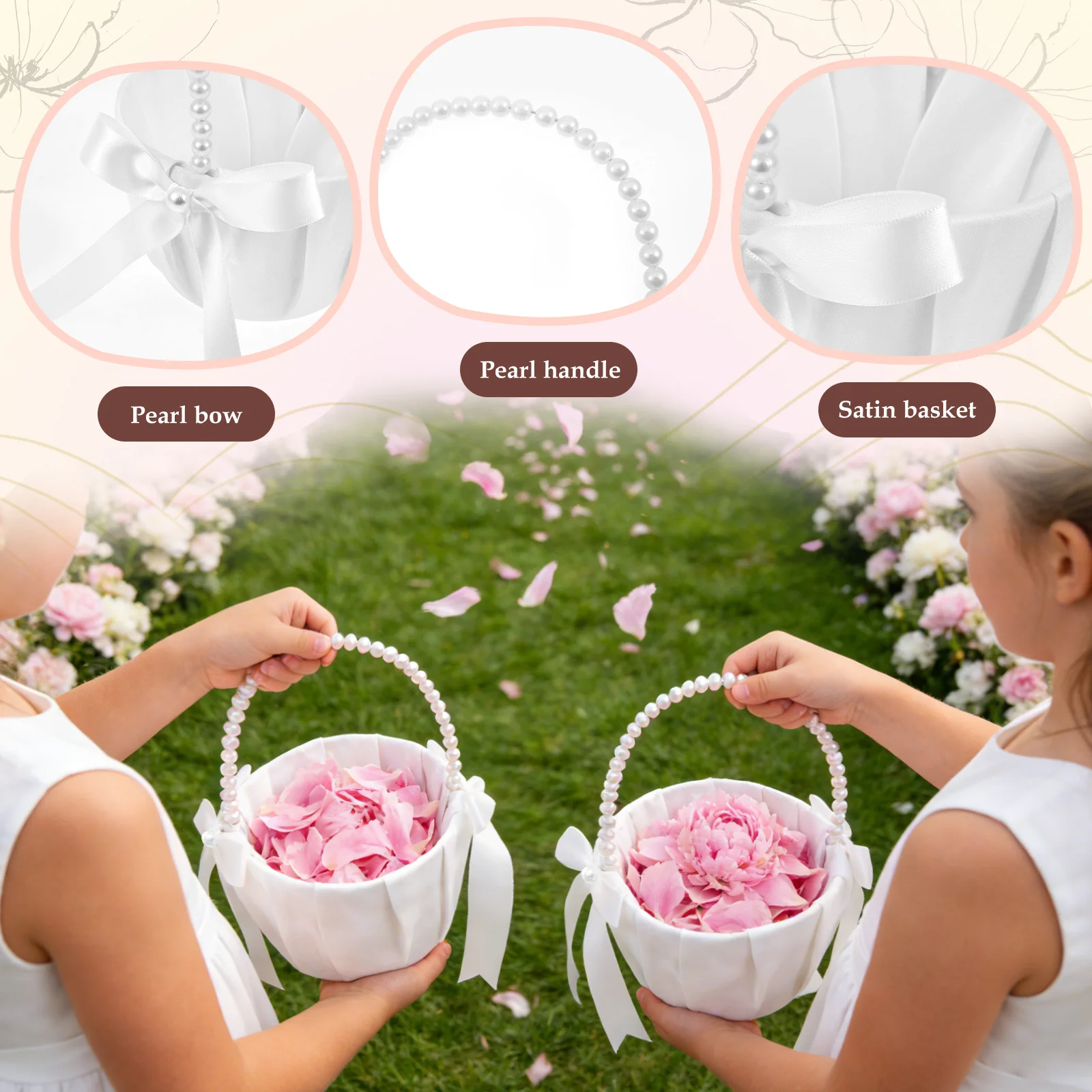 2Pcs Wedding Flower Girl Baske - Gardening Tools Girls ulasan dan harga