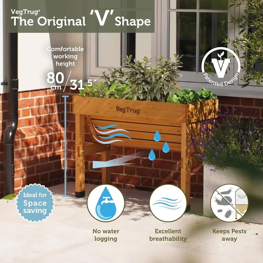 Natural Small 1m Wall-Mounted  - Vertical Wall Planter ulasan dan harga