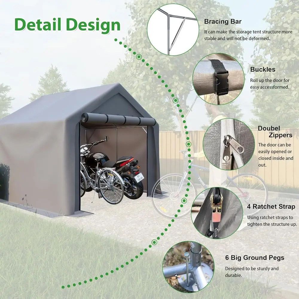 Portable Outdoor Storage Tent, - Gardening Tools Needed ulasan dan harga